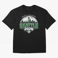 World Soccer Tournament Cup 2026 Seattle Oversized T-Shirt Cheer through Every Moment of Global Football Passion for FIFA World Cup 2026, Inspired by Mbappe, Spain, Football Festival Excitement, Trophy Ambitions, Country Rivalries and Star Player