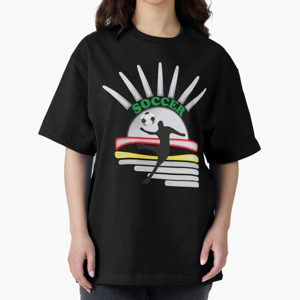 Football player football sun Oversized T-Shirt Show Support during FIFA World Cup 2026 Driven by Mbappe, England and Germany Energy, Game Day Rituals, Football Legends, Country Pride and the Road to the Final; Made for Die Hard Supporters, Soccer