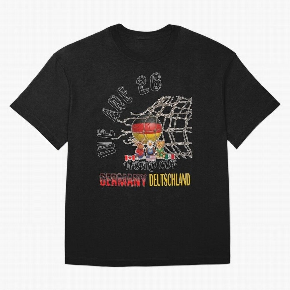 World cup 26 - Germany Oversized T-Shirt Show Passion for the Stars of FIFA World Cup 2026 Group Stage with Messi, CR7 and Mbappe, Portugal Energy, Football Festival Excitement, Trophy Ambitions, Country Rivalries and Star Player Buzz; Perfect for
