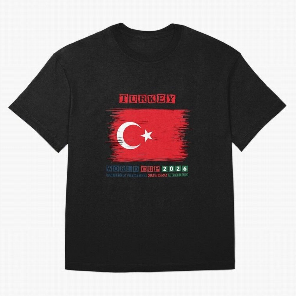 TURKEY WORLD CUP 2026 Oversized T-Shirt Bring Match Day Fire to FIFA World Cup 2026 for Fans of Messi, CR7 and Mbappe and Portugal, Bringing Goal Celebration Energy, Supporter Heritage, Football Icons and Worldwide Tournament Joy; Ideal for
