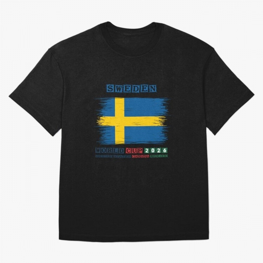 SWEDEN WORLD CUP 2026 Oversized T-Shirt Bring World Football Passion into FIFA World Cup 2026 Group Stage for Fans of Mbappe and Portugal, Bringing Champion Mindset, Group Stage Buzz, Knockout Tension and Passionate Fan Culture; Perfect for