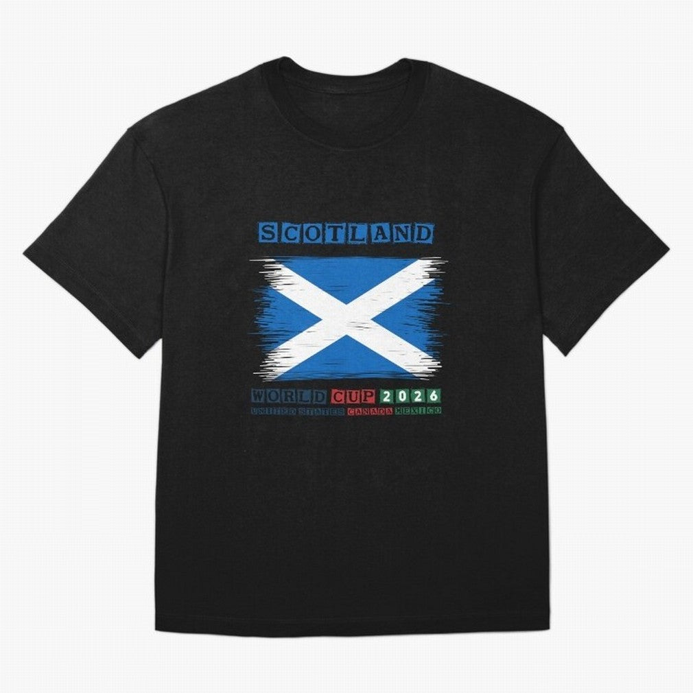 SCOTLAND WORLD CUP 2026 Oversized T-Shirt Honor Football Greatness during FIFA World Cup 2026 Group Stage Driven by CR7, England and Germany Energy, Football Festival Excitement, Trophy Ambitions, Country Rivalries and Star Player Buzz; Great for