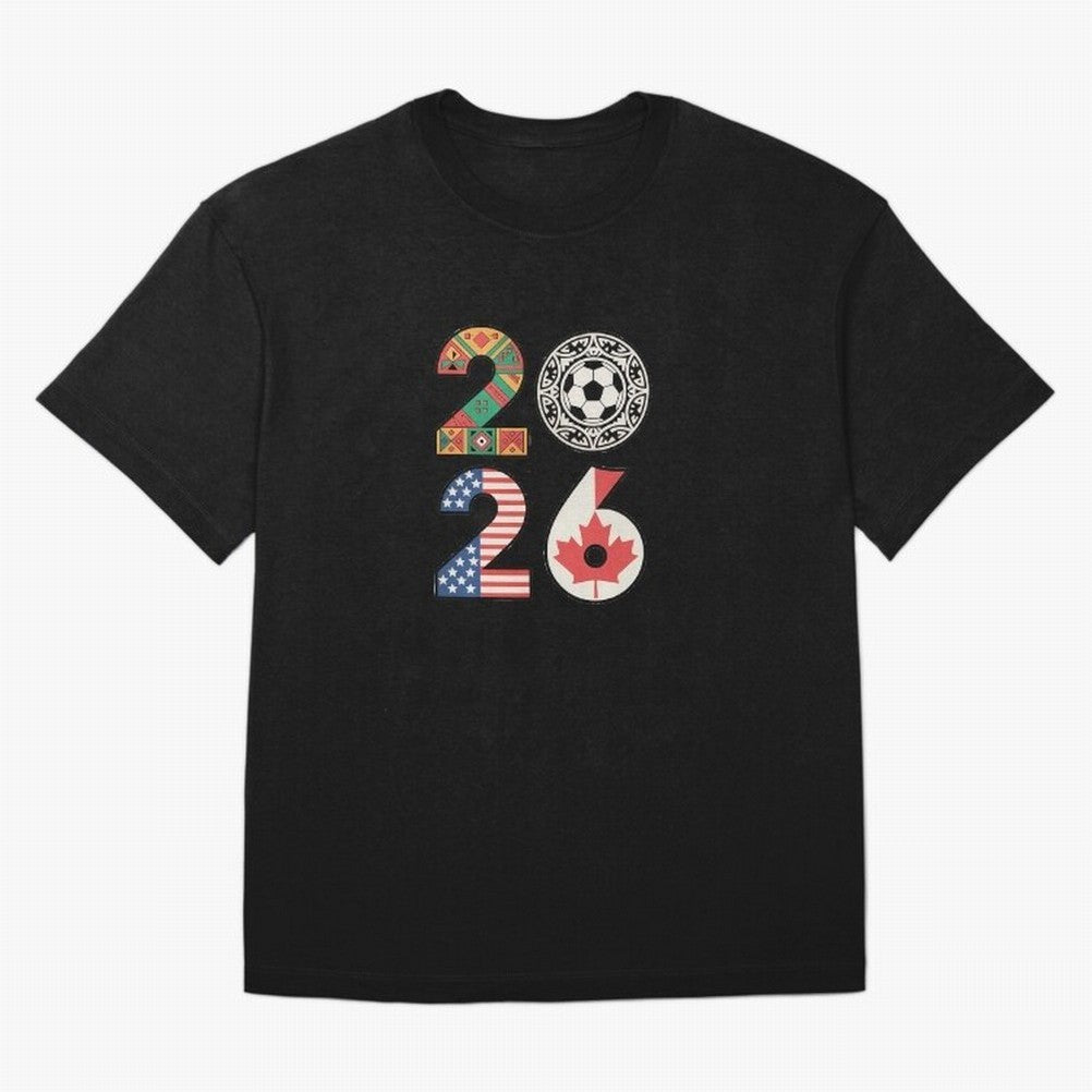 2026 Football Countries Design ¨C USA, Canada & Mexico Inspired Art Oversized T-Shirt Join the FIFA World Cup 2026 Group Stage Journey through Haaland and Mbappe Highlights, Brazil Pride, Retro Football Energy, Iconic Rivalries, Trophy Chase Drama