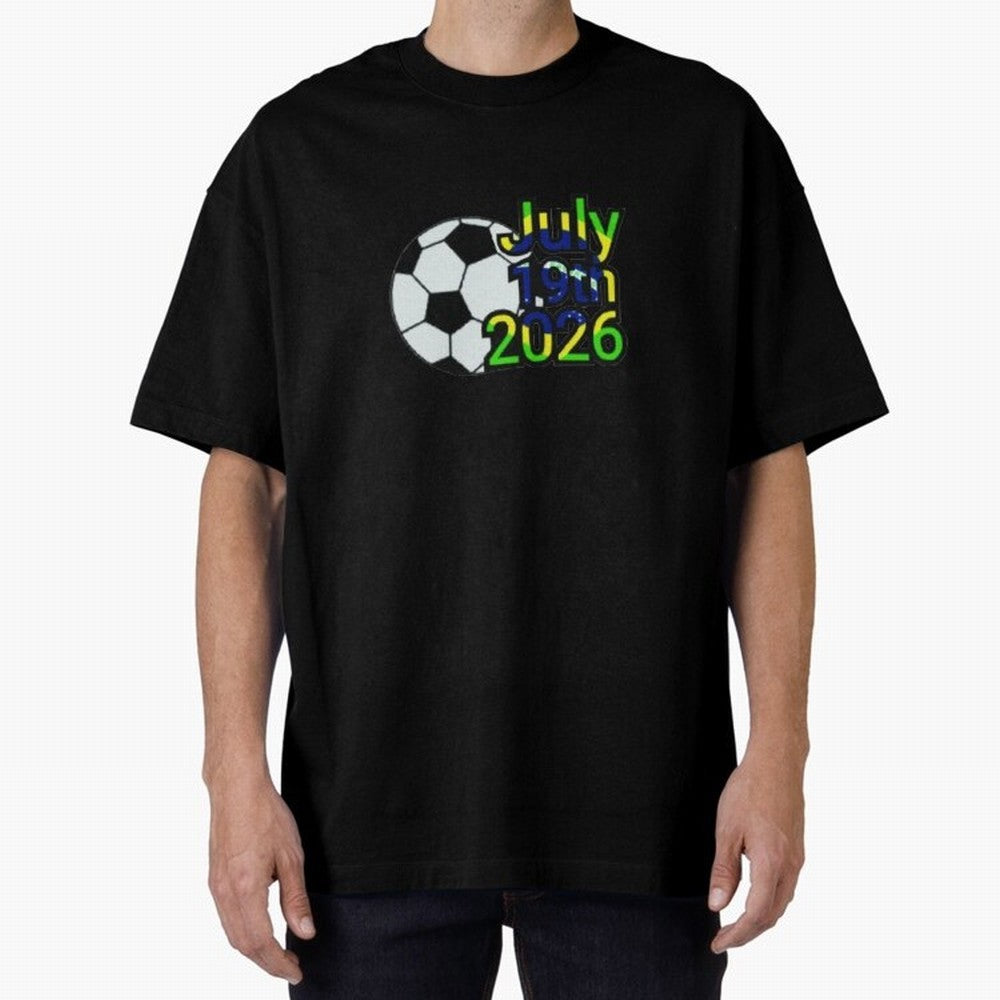 USA 2026- Brazil Oversized T-Shirt Bring International Match Energy to FIFA World Cup 2026 Group Stage for Fans of Neymar and Netherlands, Bringing Championship Spirit, Famous Goals, Roaring Crowds and International Football Unity; Great for Watch