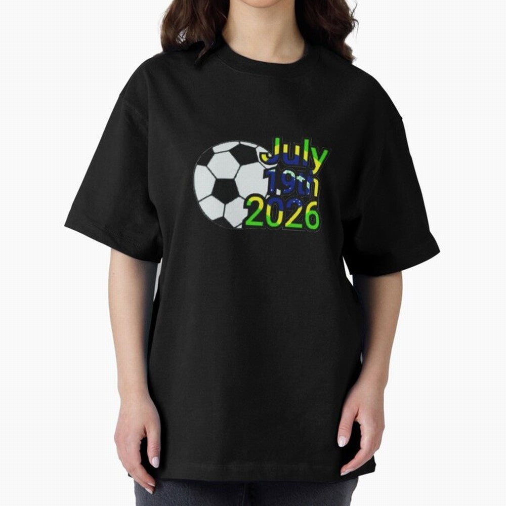 USA 2026- Brazil Oversized T-Shirt Bring International Match Energy to FIFA World Cup 2026 Group Stage for Fans of Neymar and Netherlands, Bringing Championship Spirit, Famous Goals, Roaring Crowds and International Football Unity; Great for Watch