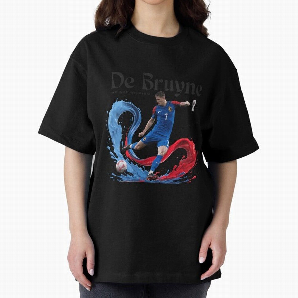 De Bruyne - We are Belgium Oversized T-Shirt Bring Champion Energy into FIFA World Cup 2026 USA Canada Mexico for Fans of CR7 and Argentina, Bringing Supporter Pride, Iconic Celebrations, Legendary Names and Global Match Day Energy; Ideal for