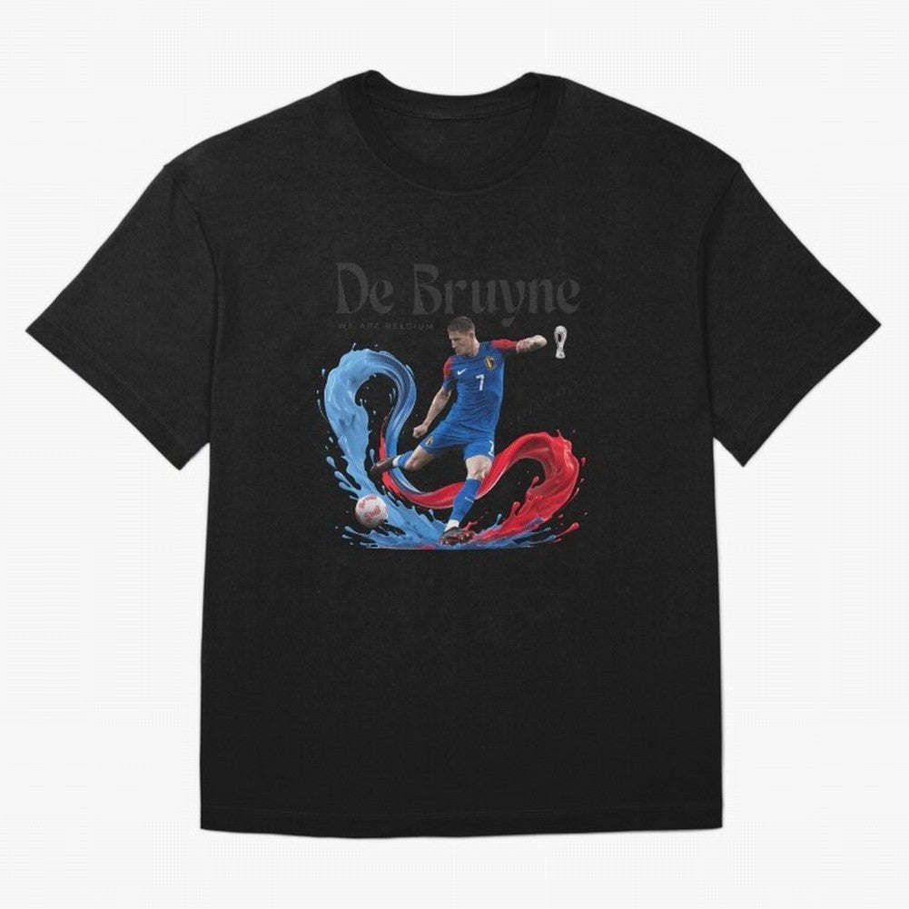 De Bruyne - We are Belgium Oversized T-Shirt Bring Champion Energy into FIFA World Cup 2026 USA Canada Mexico for Fans of CR7 and Argentina, Bringing Supporter Pride, Iconic Celebrations, Legendary Names and Global Match Day Energy; Ideal for