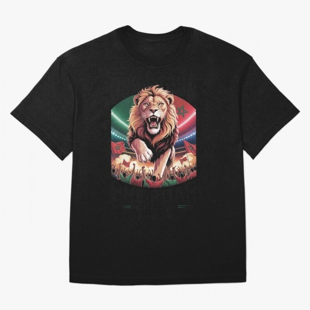 Morocco Football - One Nation, One Roar Oversized T-Shirt Make Game Day About FIFA World Cup 2026 Driven by Neymar, England Energy, Retro Football Energy, Iconic Rivalries, Trophy Chase Drama and Stadium Atmosphere; Created for Match Day Parties,