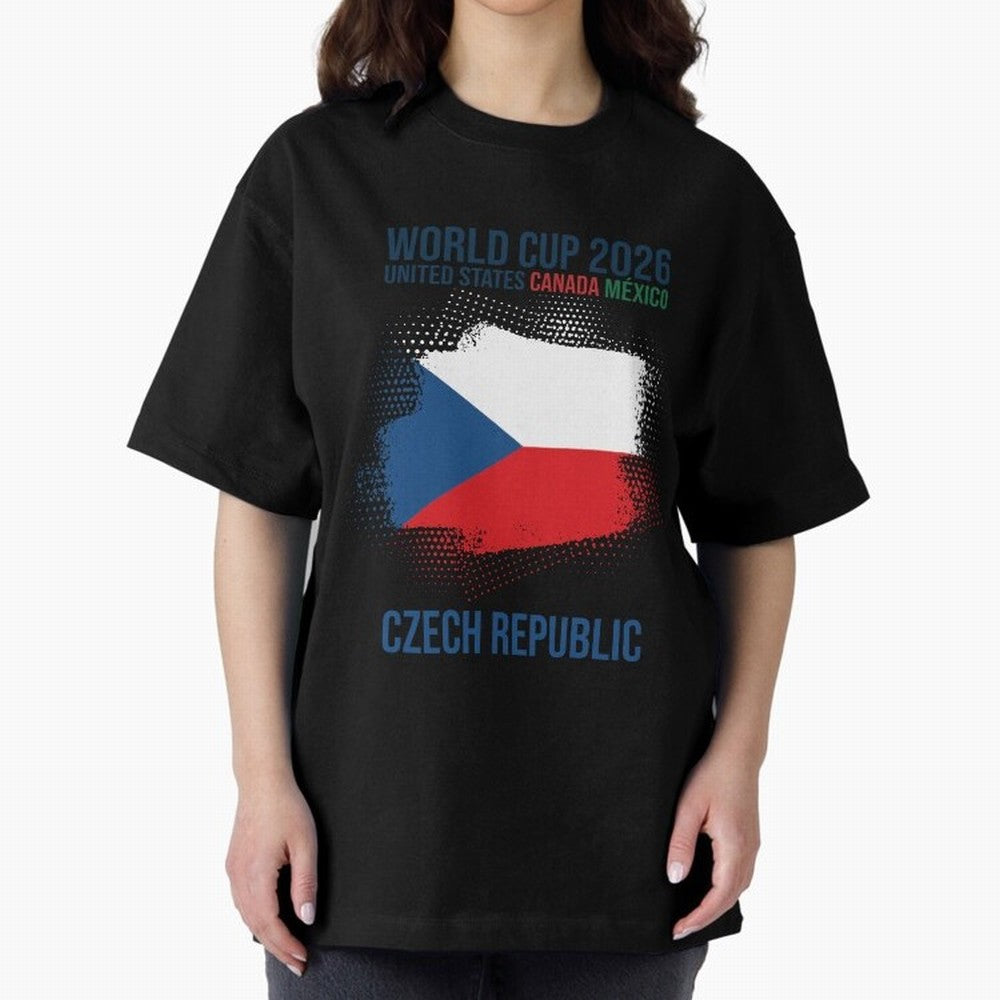 Czech Republic WORLD CUP 2026 Oversized T-Shirt Support the Legends of FIFA World Cup 2026 USA Canada Mexico Spirit, Inspired by Germany, Mbappe, Soccer Culture, Superstar Moments, National Team Dreams and Competitive Fire; Created for Match Day