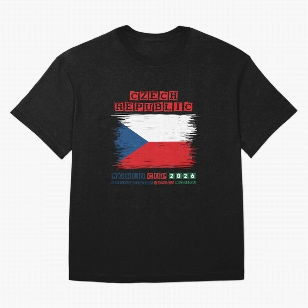 Czech Republic WORLD CUP 2026 Oversized T-Shirt Capture FIFA World Cup 2026 USA Canada Mexico Filled with Mbappe, Spain and Netherlands Energy, Supporter Pride, Iconic Celebrations, Legendary Names and Global Match Day Energy; Ideal for Fans Who