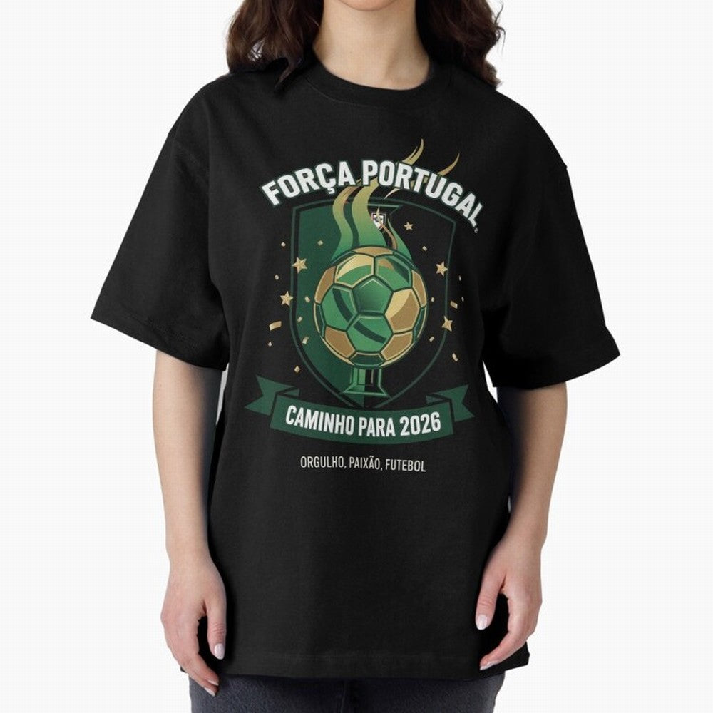 Portugal World Cup 2026 Fan Art Oversized T-Shirt Bring Stadium Energy to the FIFA World Cup 2026 Group Stage Journey through Haaland Highlights, Spain Pride, Game Day Rituals, Football Legends, Country Pride and the Road to the Final; Ideal for