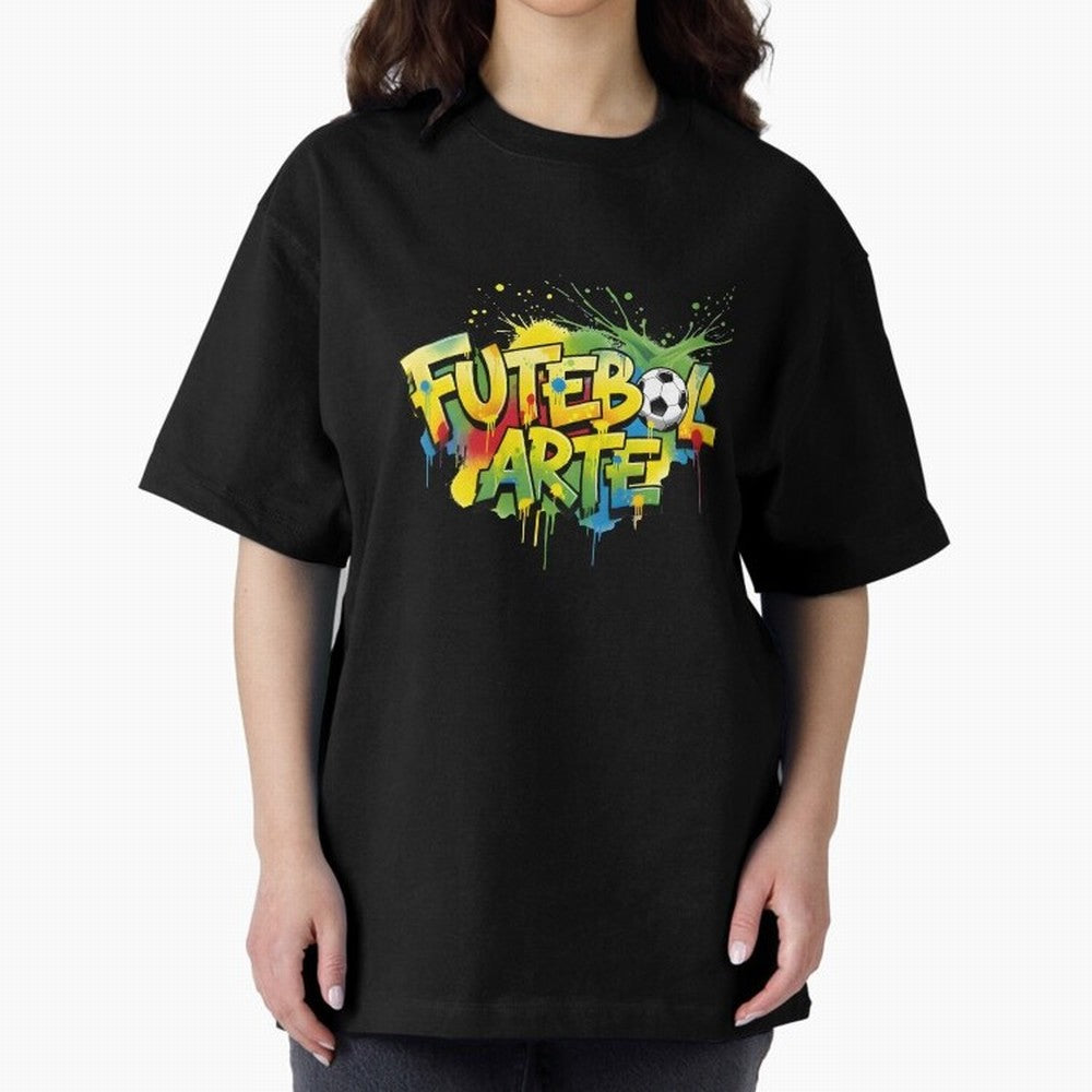 Brazil - World Cup 2026 Oversized T-Shirt Feel the Roar of FIFA World Cup 2026 USA Canada Mexico Centered on Haaland, Brazil, Portugal and Argentina Energy, Championship Spirit, Famous Goals, Roaring Crowds and International Football Unity; Perfect