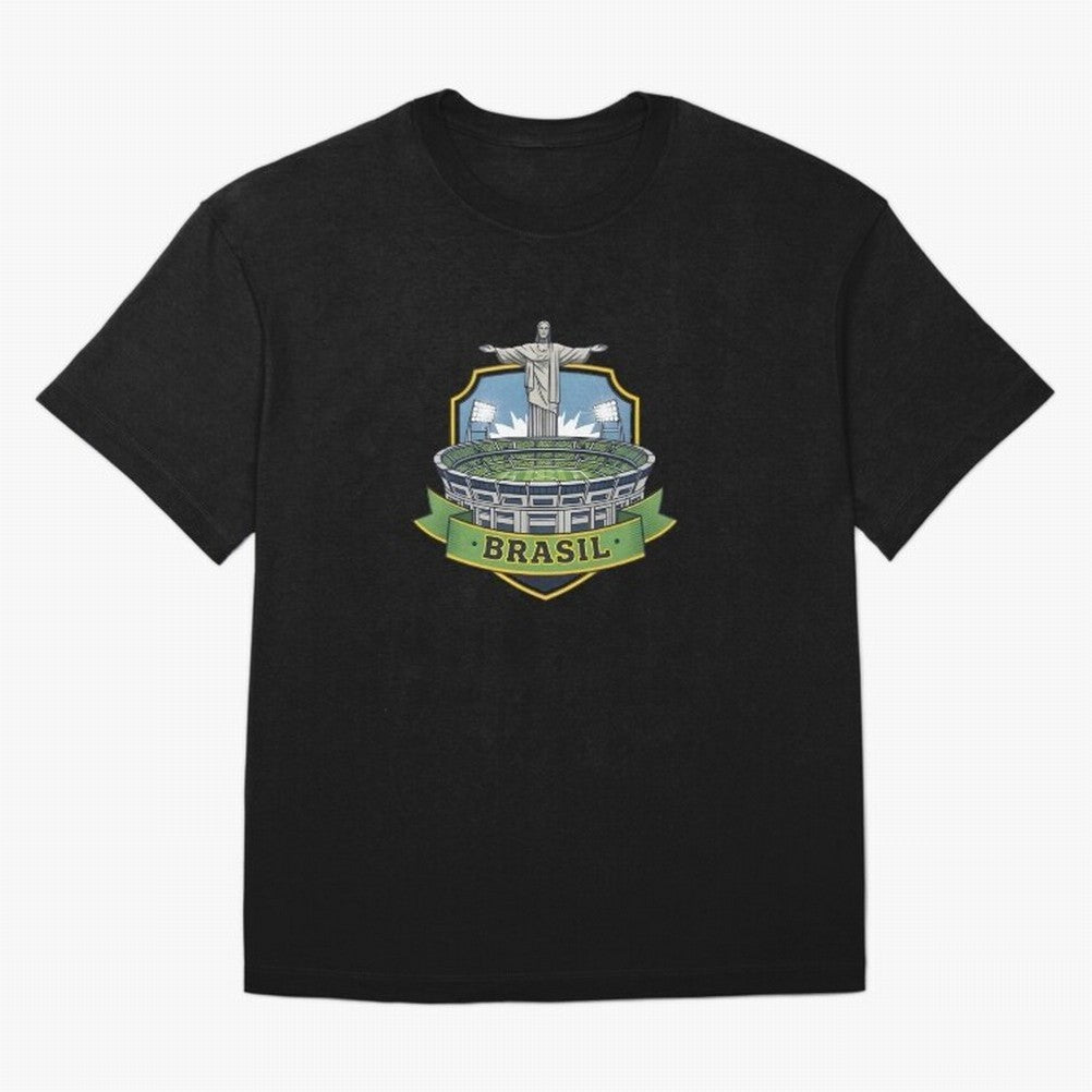 Brazil - World Cup 2026 Oversized T-Shirt Show Your Love for FIFA World Cup 2026 Group Stage Spirit, Filled with France, Mbappe and Neymar, Retro Football Energy, Iconic Rivalries, Trophy Chase Drama and Stadium Atmosphere; Made for Collectors Who