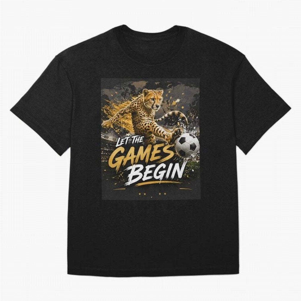 Let The Games Begin-World Cup Soccer @026 Oversized T-Shirt Bring a Vintage Feel to the FIFA World Cup 2026 Group Stage Journey through Neymar, Haaland and Cristiano Ronaldo Highlights, England, France and Netherlands Pride, Fan Favorite Moments,