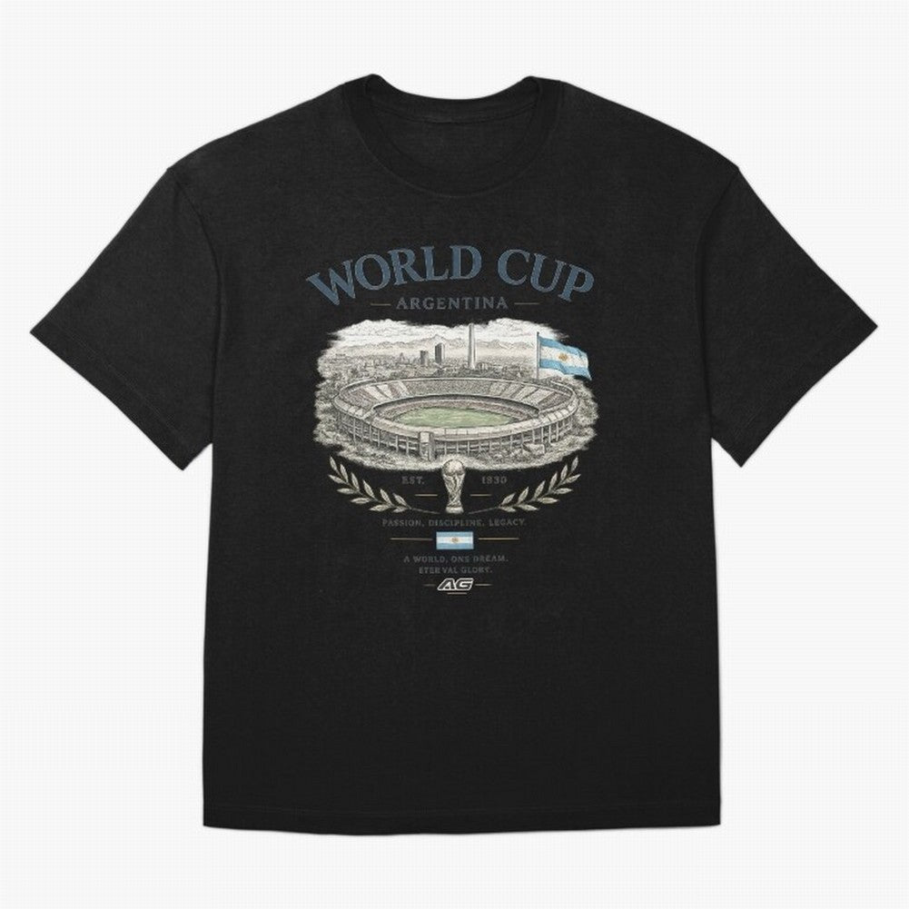 Argentina World Cup Vintage Streetwear Oversized T-Shirt Bring Champion Energy into FIFA World Cup 2026 USA Canada Mexico Highlighting Messi, CR7 and Mbappe, Argentina and Brazil Energy, Fan Favorite Moments, National Team Passion, Big Match Drama