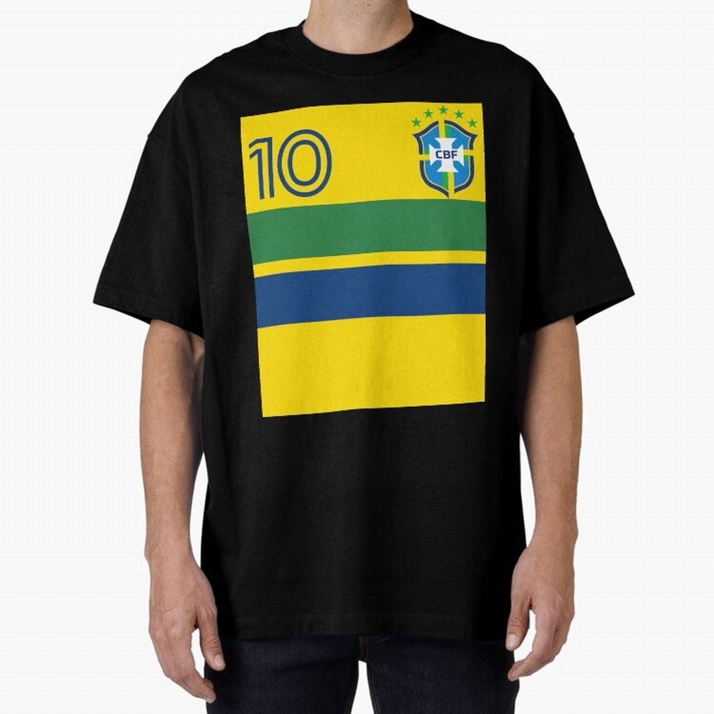 Brazil | 2026 World Cup Fan Apparel Oversized T-Shirt Celebrate the Magic of the FIFA World Cup 2026 Journey through Messi and Cristiano Ronaldo Highlights, Portugal Pride, Football Passion, Legendary Performances, Festival Vibes and Supporter