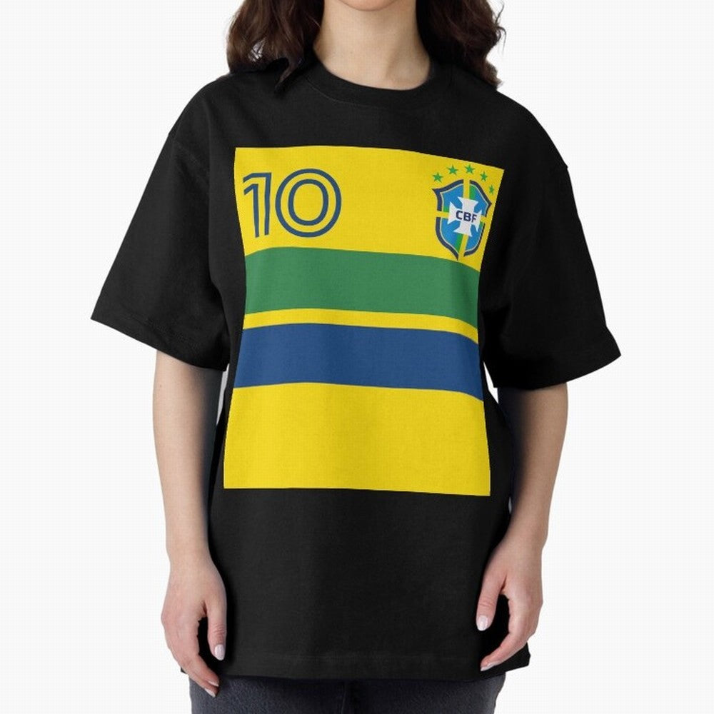Brazil | 2026 World Cup Fan Apparel Oversized T-Shirt Celebrate the Magic of the FIFA World Cup 2026 Journey through Messi and Cristiano Ronaldo Highlights, Portugal Pride, Football Passion, Legendary Performances, Festival Vibes and Supporter