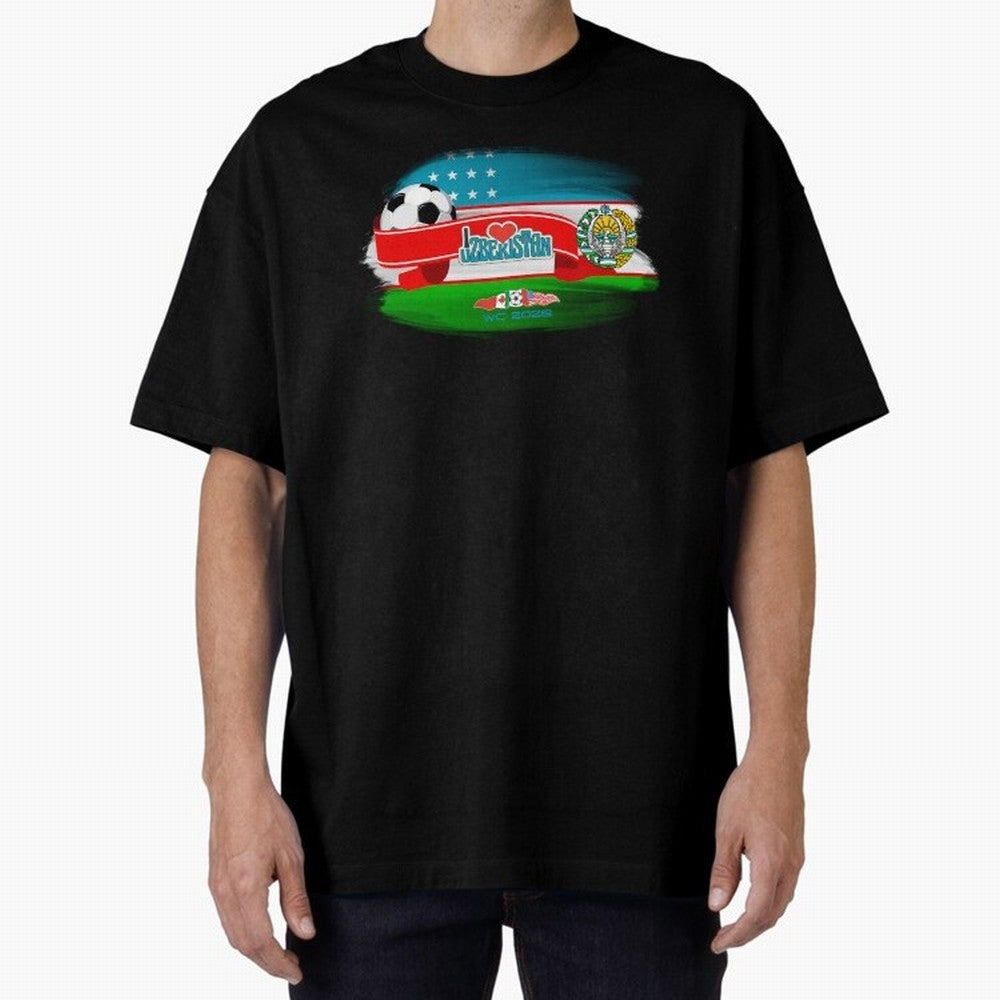 UzbekistanWC 2026 Oversized T-Shirt Celebrate Every Goal in FIFA World Cup 2026 Inspired by CR7, England Energy, Soccer Culture, Superstar Moments, National Team Dreams and Competitive Fire; Created for Match Day Parties, Soccer Gifts, Fan Photos,