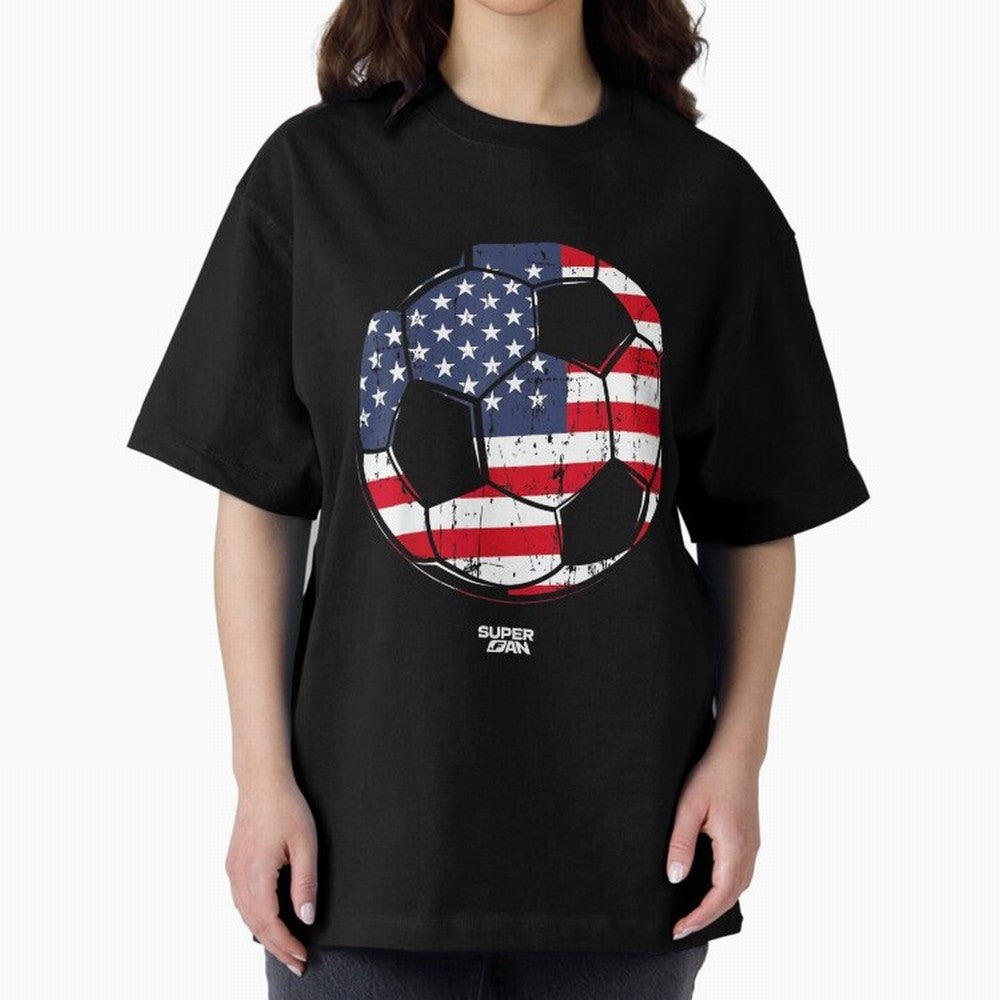2026 USA Soccer Fan World Cup Oversized T-Shirt Carry the Dream of the FIFA World Cup 2026 USA Canada Mexico Journey through Cristiano Ronaldo Highlights, Argentina and Brazil Pride, Worldwide Fan Energy, Dramatic Goals, Stadium Lights and