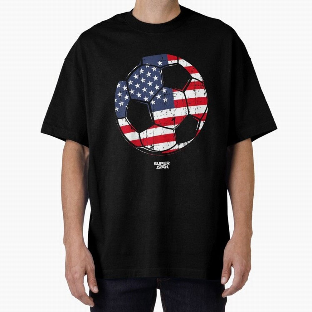 2026 USA Soccer Fan World Cup Oversized T-Shirt Carry the Dream of the FIFA World Cup 2026 USA Canada Mexico Journey through Cristiano Ronaldo Highlights, Argentina and Brazil Pride, Worldwide Fan Energy, Dramatic Goals, Stadium Lights and