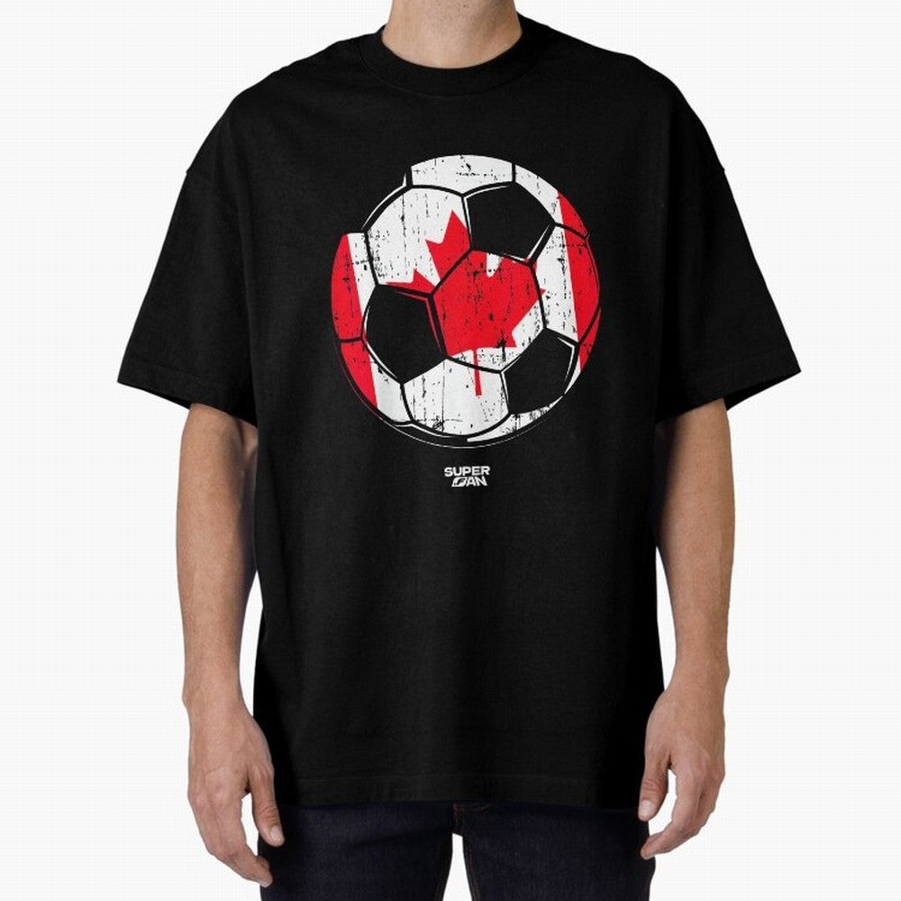 2026 Canada Soccer Fan World Cup Oversized T-Shirt Celebrate the Magic of Match Day Hype around FIFA World Cup 2026 USA Canada Mexico, Messi, CR7 and Mbappe, France and Portugal, Fan Favorite Moments, National Team Passion, Big Match Drama and