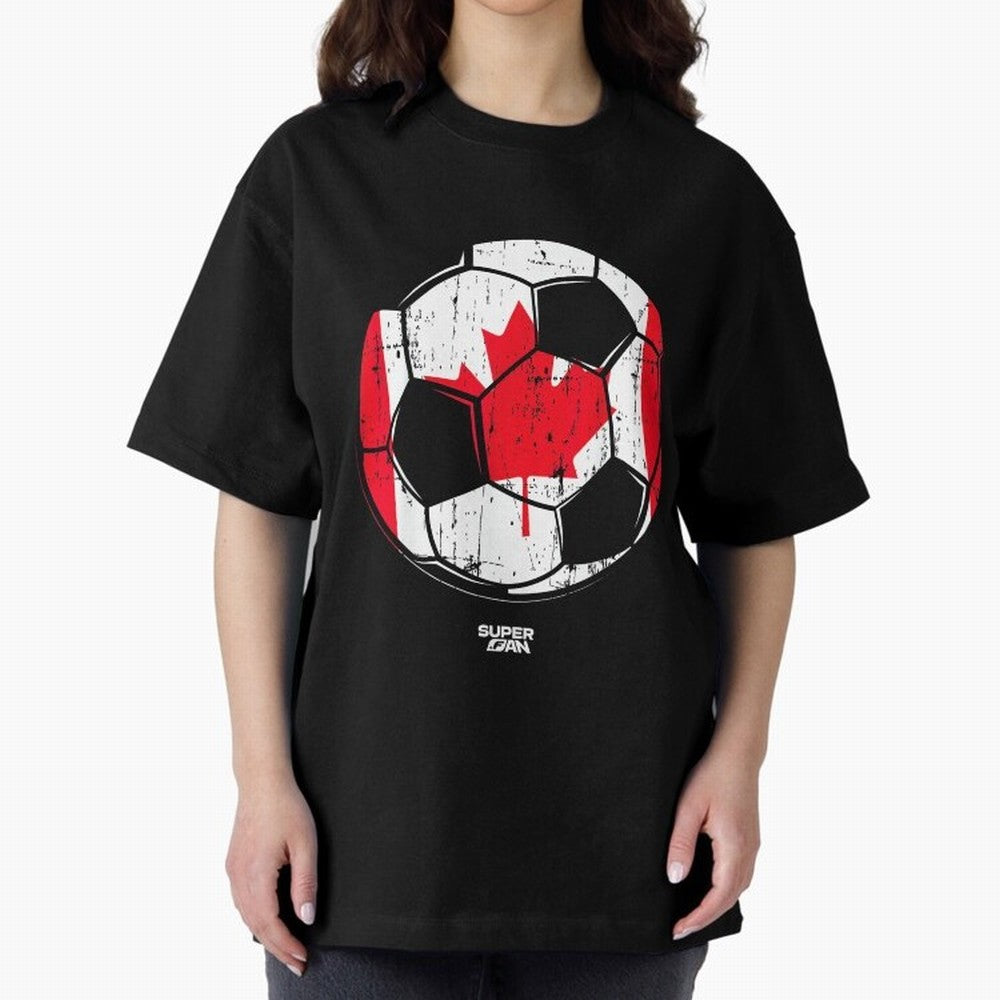 2026 Canada Soccer Fan World Cup Oversized T-Shirt Celebrate the Magic of Match Day Hype around FIFA World Cup 2026 USA Canada Mexico, Messi, CR7 and Mbappe, France and Portugal, Fan Favorite Moments, National Team Passion, Big Match Drama and