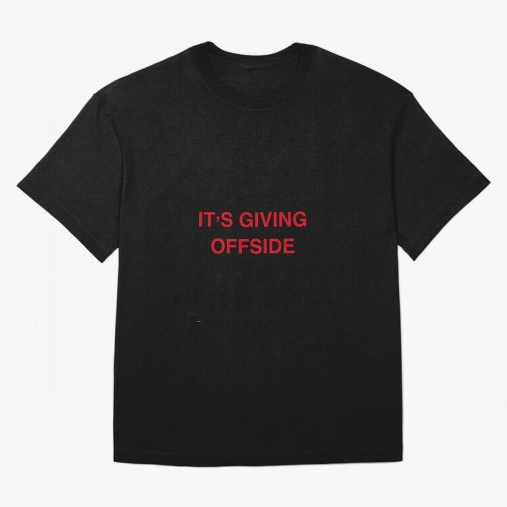 It¡¯s giving offside Oversized T-Shirt Support the FIFA World Cup 2026 Group Stage Journey through Messi, CR7 and Mbappe Highlights, Brazil, Portugal and Argentina Pride, Vintage Soccer Flavor, Modern Football Stars, National Flags and Final Night