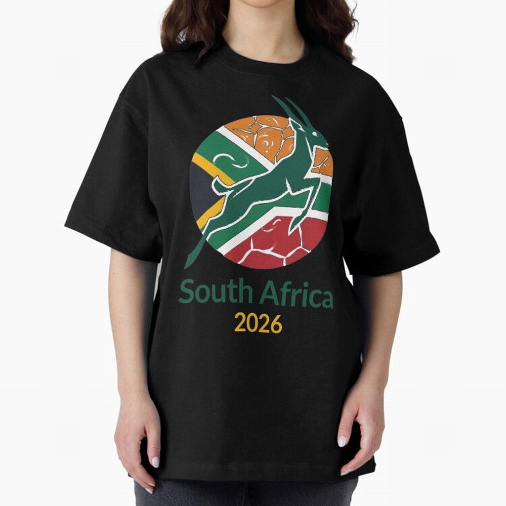 South Africa 2026 Oversized T-Shirt Bring Champion Energy into FIFA World Cup 2026 USA Canada Mexico Driven by Messi, Neymar and Mbappe, Brazil Energy, Game Day Rituals, Football Legends, Country Pride and the Road to the Final; Created for Match