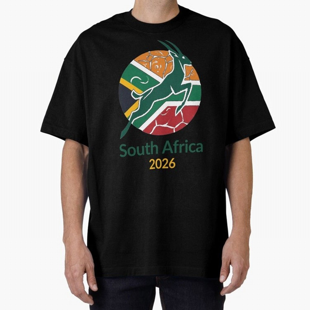 South Africa 2026 Oversized T-Shirt Bring Champion Energy into FIFA World Cup 2026 USA Canada Mexico Driven by Messi, Neymar and Mbappe, Brazil Energy, Game Day Rituals, Football Legends, Country Pride and the Road to the Final; Created for Match