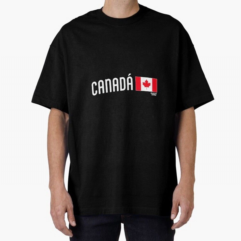 2026 Canada Soccer Fan World Cup Oversized T-Shirt Remember Iconic Moments from Match Day Hype around FIFA World Cup 2026 Group Stage, Haaland and Mbappe, England, Supporter Pride, Iconic Celebrations, Legendary Names and Global Match Day Energy;