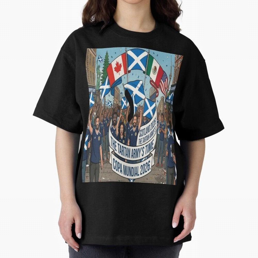 Scotland World Cup 2026 Oversized T-Shirt Bring Bold Fan Energy to FIFA World Cup 2026 Capturing CR7, Netherlands Energy, Football History, Final Match Energy, Crowd Noise and Once in a Lifetime Moments; Ideal for Passionate Fans Who Love Underdog