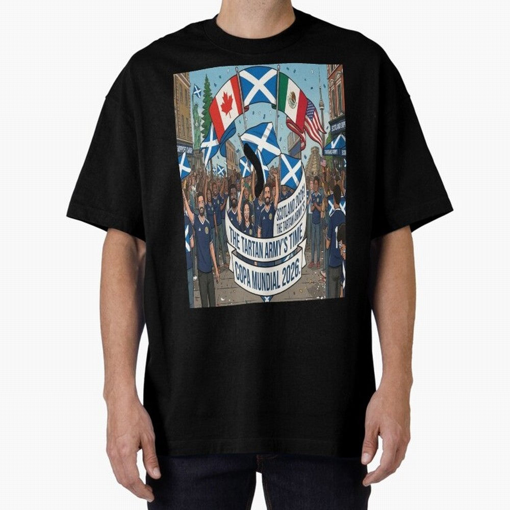 Scotland World Cup 2026 Oversized T-Shirt Bring Bold Fan Energy to FIFA World Cup 2026 Capturing CR7, Netherlands Energy, Football History, Final Match Energy, Crowd Noise and Once in a Lifetime Moments; Ideal for Passionate Fans Who Love Underdog