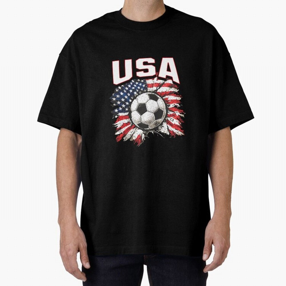 2026 Cup Flag Soccer Pride Fun Family USA Oversized T-Shirt Follow FIFA World Cup 2026 USA Canada Mexico Featuring Messi and Cristiano Ronaldo, Argentina Energy, Football Passion, Legendary Performances, Festival Vibes and Supporter Community;