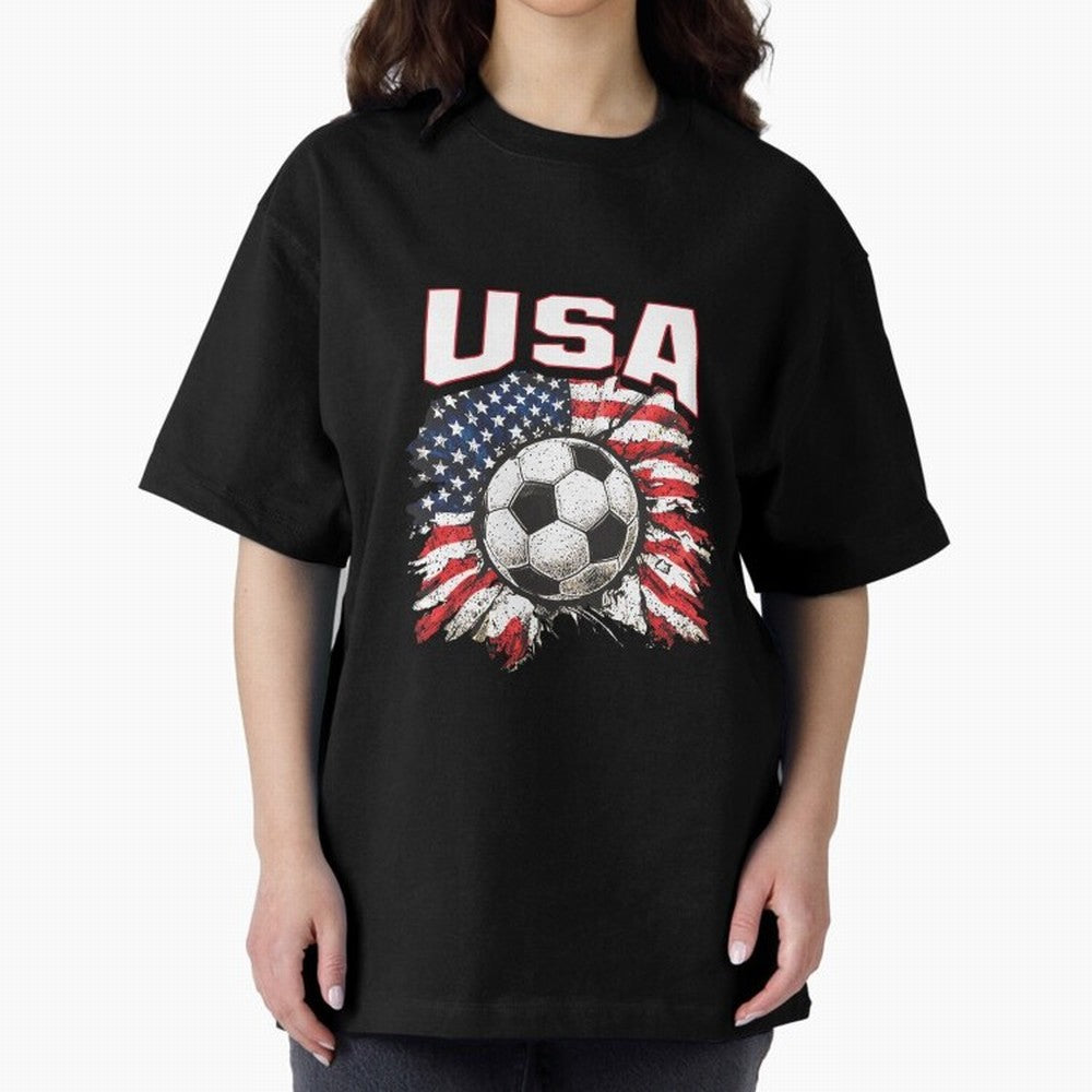2026 Cup Flag Soccer Pride Fun Family USA Oversized T-Shirt Follow FIFA World Cup 2026 USA Canada Mexico Featuring Messi and Cristiano Ronaldo, Argentina Energy, Football Passion, Legendary Performances, Festival Vibes and Supporter Community;