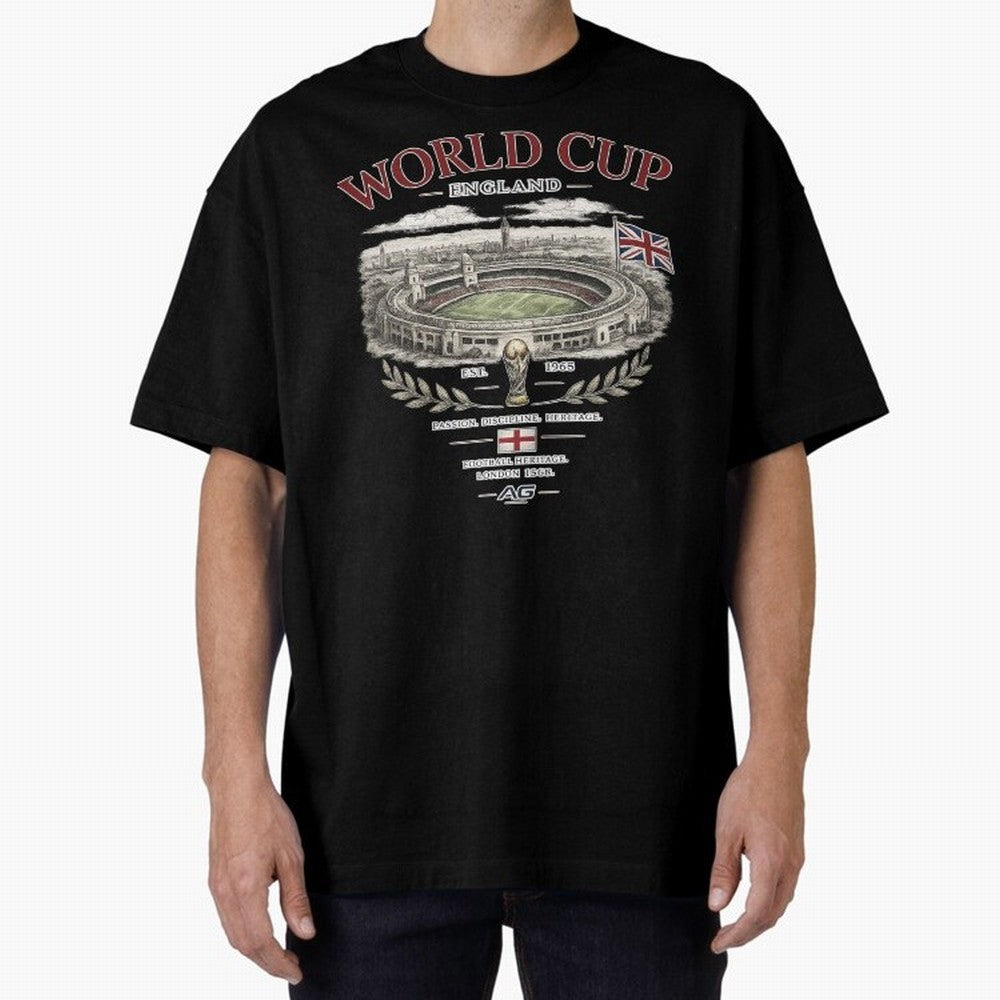 England World Cup Wembley Streetwear Oversized T-Shirt Unlock FIFA World Cup 2026 Group Stage for Fans of Neymar, Haaland and Cristiano Ronaldo and England and Germany, Bringing Football History, Final Match Energy, Crowd Noise and Once in a