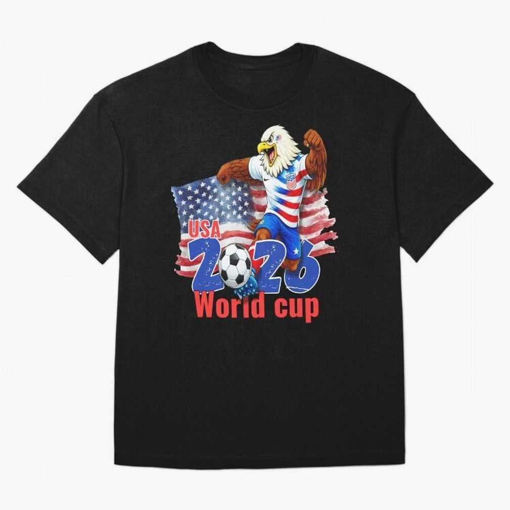 USA 2026 WORLD CUP Oversized T-Shirt Honor the Football Icons of FIFA World Cup 2026 USA Canada Mexico for Fans of Messi, Neymar and Mbappe and Portugal, Bringing Football Festival Excitement, Trophy Ambitions, Country Rivalries and Star Player