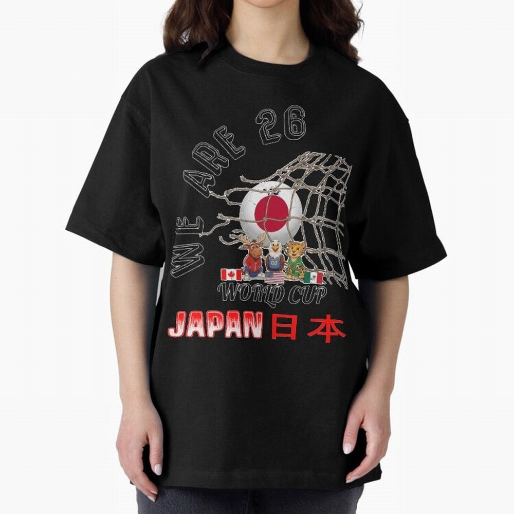 World cup 26 - Japan Oversized T-Shirt Follow Every Goal of the FIFA World Cup 2026 Group Stage Journey through Neymar Highlights, Argentina, France and Brazil Pride, Match Day Excitement, Supporter Culture, Golden Goals and Global Football