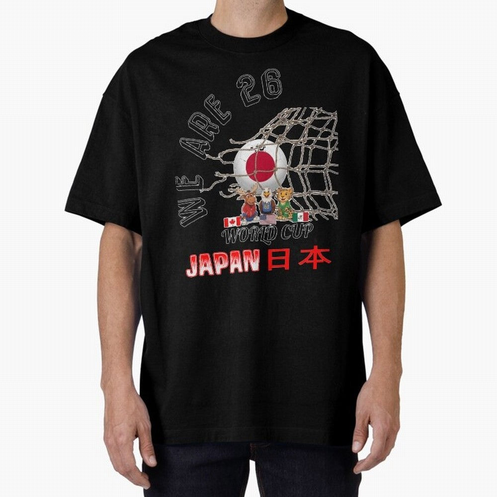 World cup 26 - Japan Oversized T-Shirt Follow Every Goal of the FIFA World Cup 2026 Group Stage Journey through Neymar Highlights, Argentina, France and Brazil Pride, Match Day Excitement, Supporter Culture, Golden Goals and Global Football