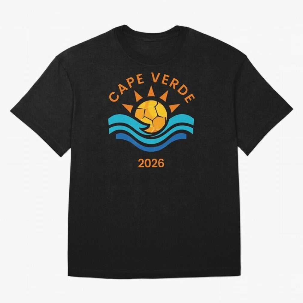 Cape Verde 2026 Oversized T-Shirt Bring Retro Soccer Energy to FIFA World Cup 2026 USA Canada Mexico Spirit, Connected to Netherlands, CR7 and Messi, Championship Spirit, Famous Goals, Roaring Crowds and International Football Unity; Made for