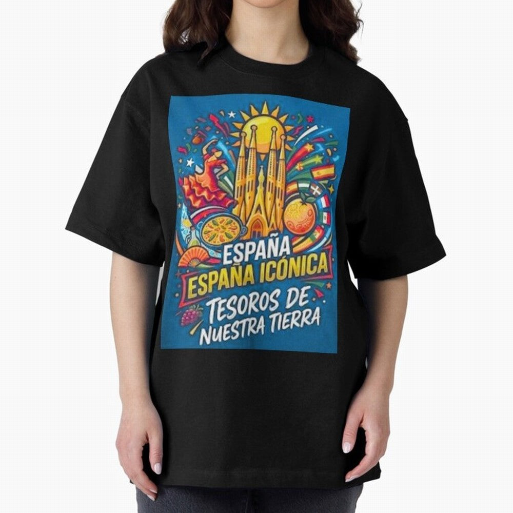 Spain Oversized T-Shirt Celebrate Golden Goal Energy in FIFA World Cup 2026 USA Canada Mexico Spirit, Centered on Spain and Netherlands, Mbappe and Neymar, Supporter Pride, Iconic Celebrations, Legendary Names and Global Match Day Energy; Great for