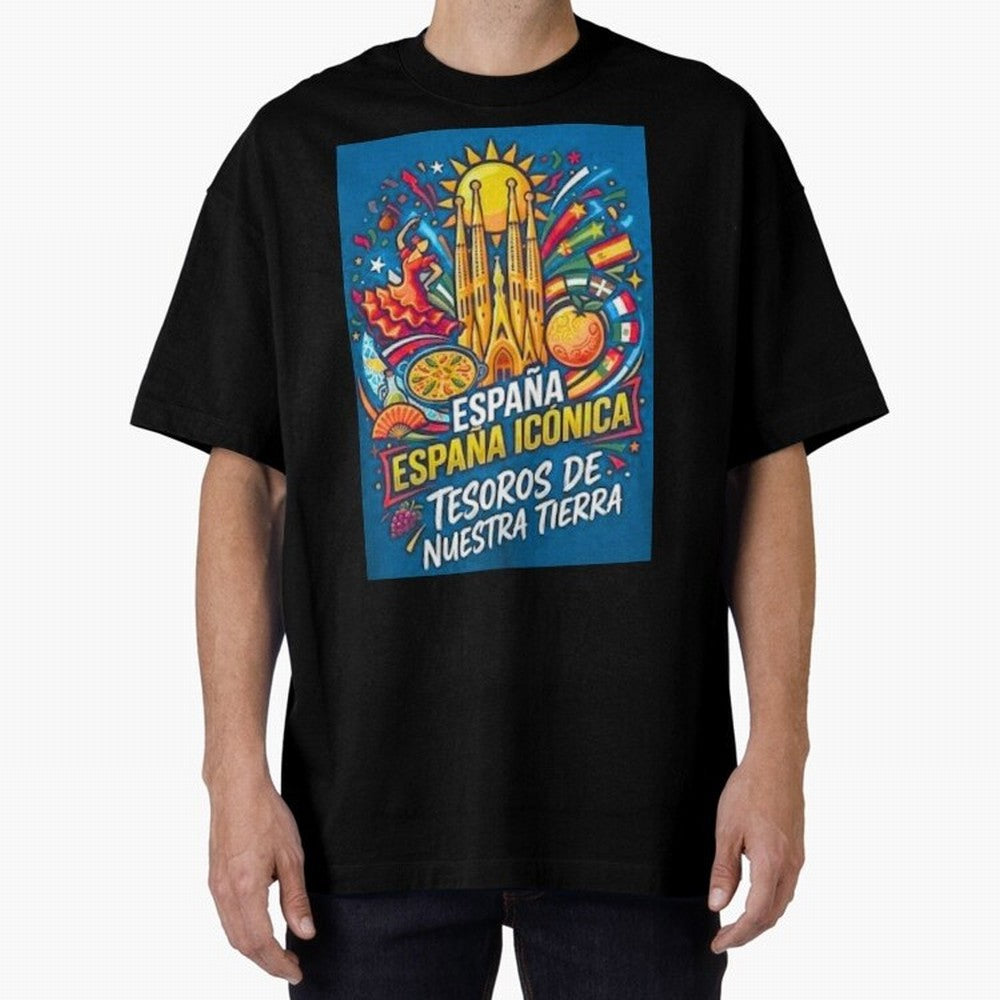 Spain Oversized T-Shirt Celebrate Golden Goal Energy in FIFA World Cup 2026 USA Canada Mexico Spirit, Centered on Spain and Netherlands, Mbappe and Neymar, Supporter Pride, Iconic Celebrations, Legendary Names and Global Match Day Energy; Great for