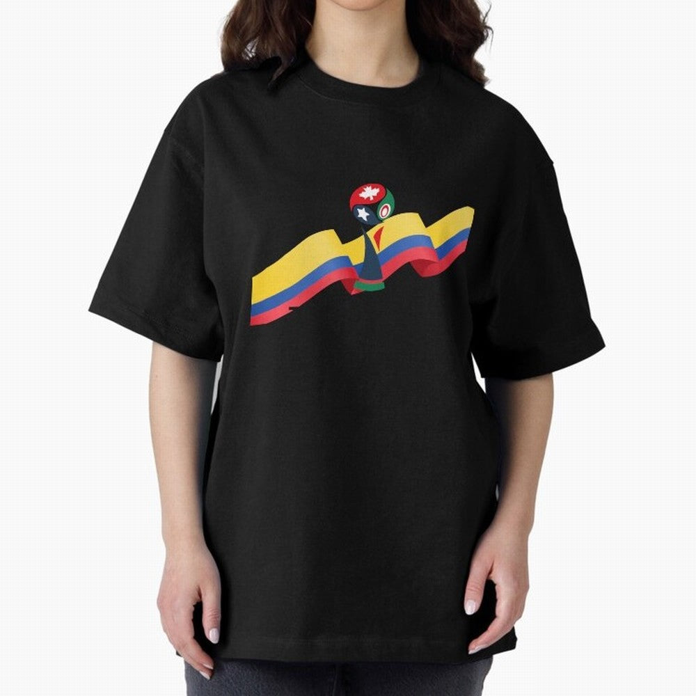 World Cup 2026 Team Colombia Oversized T-Shirt Honor the FIFA World Cup 2026 Journey through Cristiano Ronaldo, Haaland and CR7 Highlights, Argentina, France and Brazil Pride, Champion Mindset, Group Stage Buzz, Knockout Tension and Passionate Fan