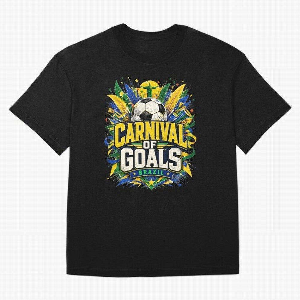 Carnival of Goals Brazil World Cup 2026 tshirt Oversized T-Shirt Bring a Champion Mindset to the FIFA World Cup 2026 Group Stage Journey through Cristiano Ronaldo, Haaland and CR7 Highlights, France Pride, Championship Spirit, Famous Goals, Roaring