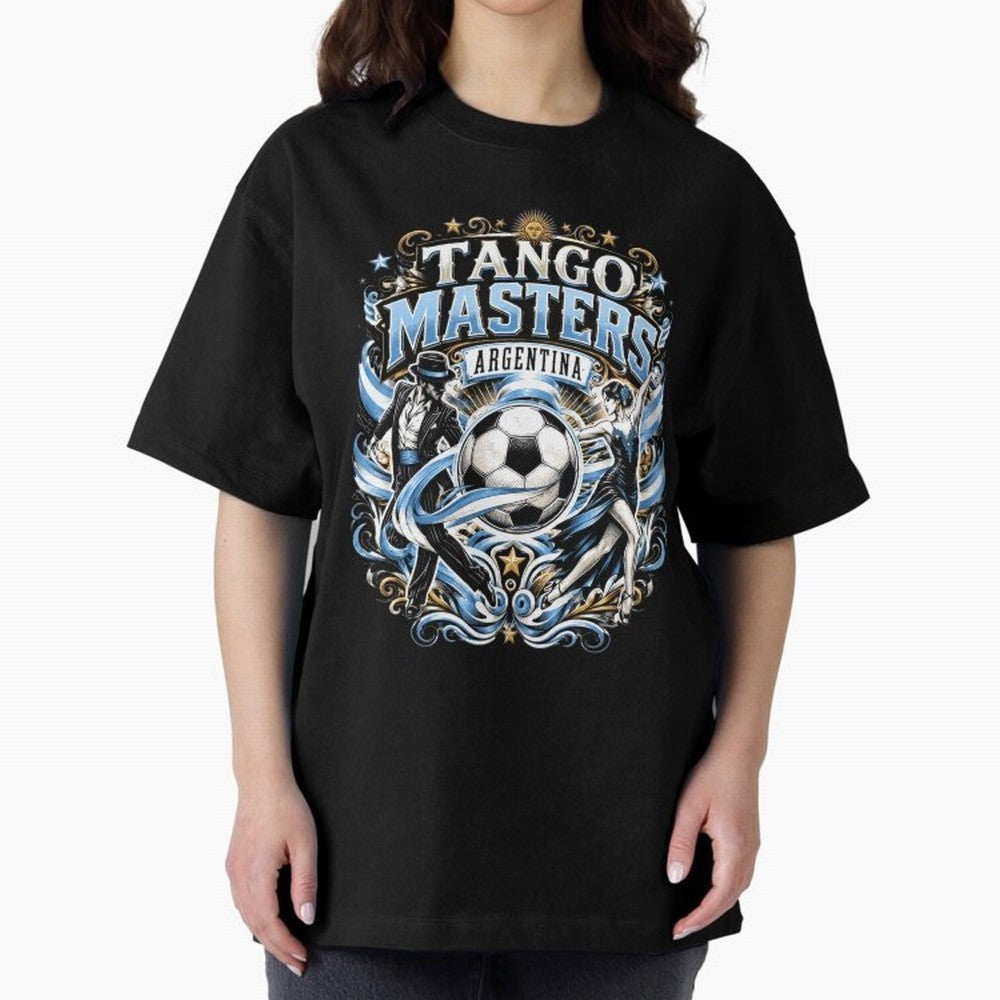 Tango Masters Argentina World Cup 2026 Oversized T-Shirt Celebrate Football Dreams Across the FIFA World Cup 2026 Journey through Messi, Neymar and Mbappe Highlights, Brazil Pride, Champion Mindset, Group Stage Buzz, Knockout Tension and Passionate