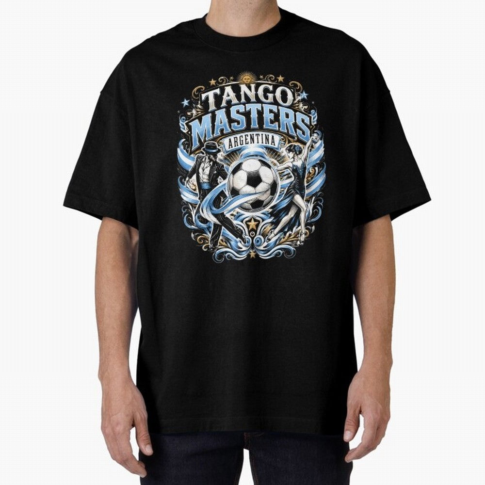Tango Masters Argentina World Cup 2026 Oversized T-Shirt Celebrate Football Dreams Across the FIFA World Cup 2026 Journey through Messi, Neymar and Mbappe Highlights, Brazil Pride, Champion Mindset, Group Stage Buzz, Knockout Tension and Passionate