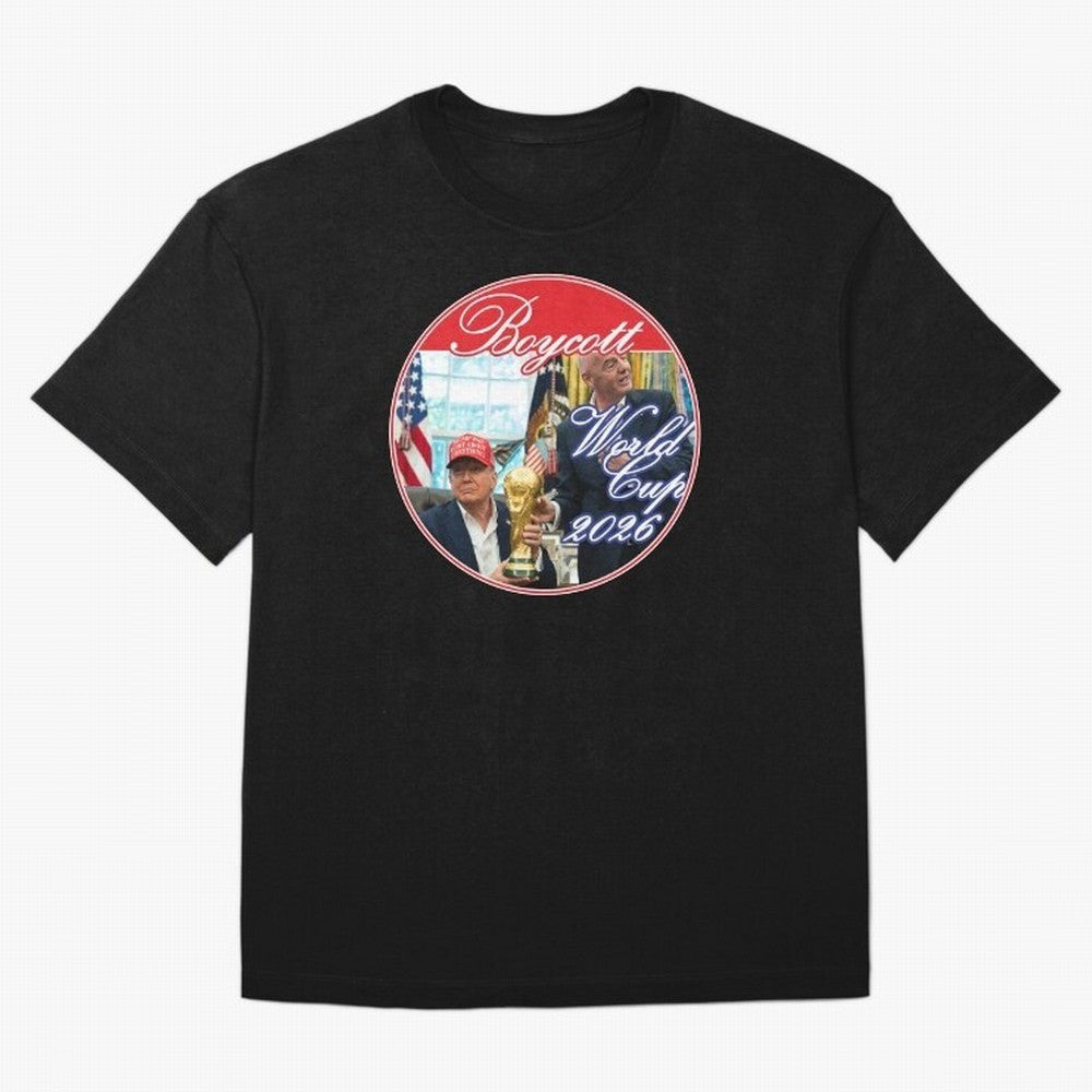 Boycott World Cup 2026 Oversized T-Shirt Bring a Vintage Feel to the FIFA World Cup 2026 Journey through Cristiano Ronaldo Highlights, Spain Pride, Stadium Memories, Football Loyalty, International Chants and Championship Tradition; Great for Watch