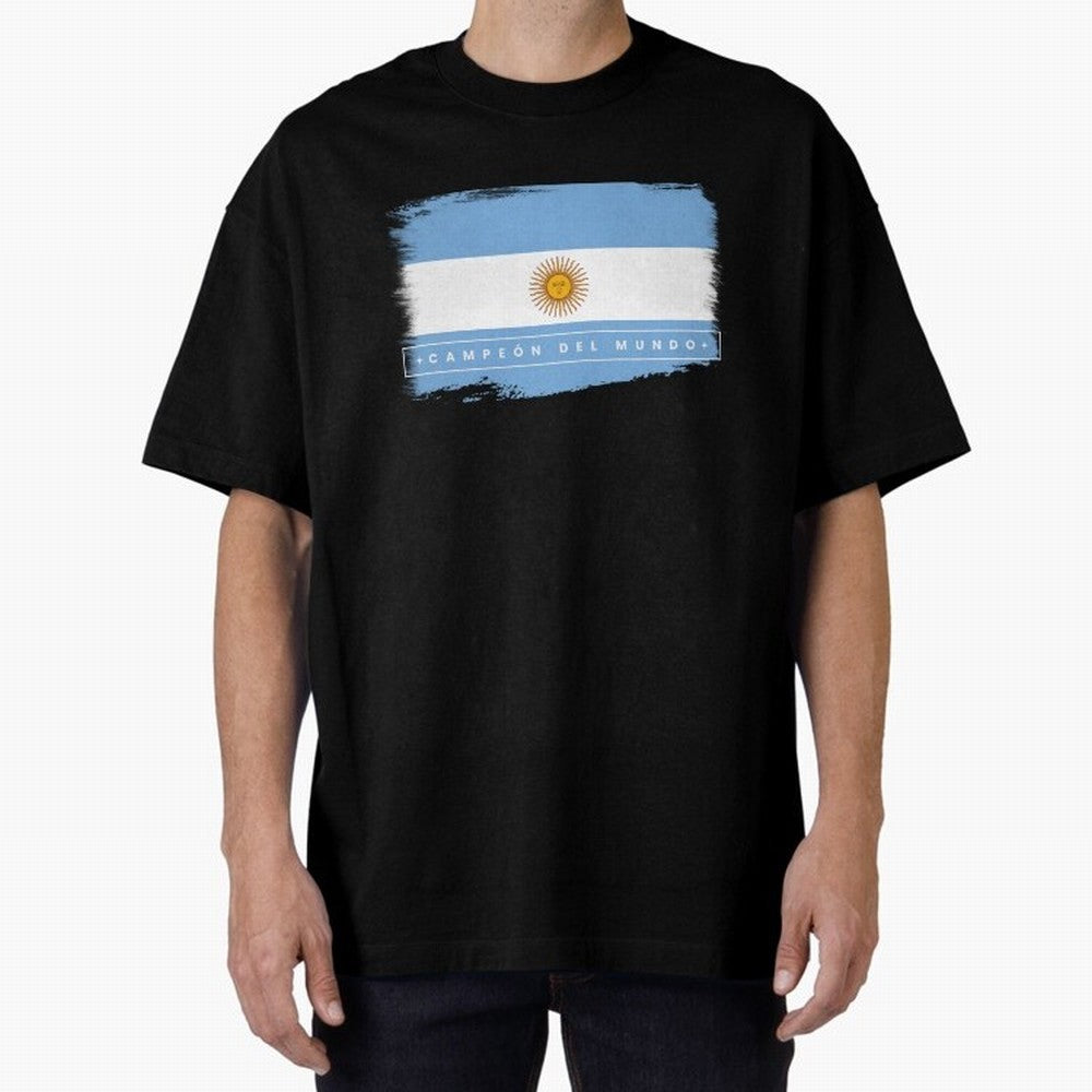 Argentina Campe¨®n del Mundo Oversized T-Shirt Celebrate Classic Football Spirit in FIFA World Cup 2026 Spirit, Connected to Spain and Netherlands, Messi, Neymar and Mbappe, Football Passion, Legendary Performances, Festival Vibes and Supporter