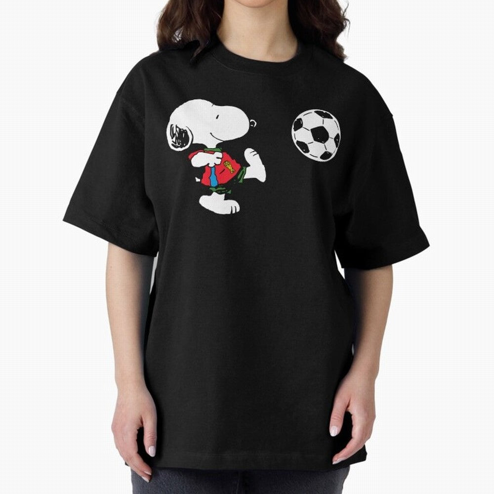 SNOOPY Football - FIFA World Cup 2026 Oversized T-Shirt Build the FIFA World Cup 2026 Journey through Messi, Neymar and Mbappe Highlights, England and Germany Pride, Match Day Excitement, Supporter Culture, Golden Goals and Global Football Passion;