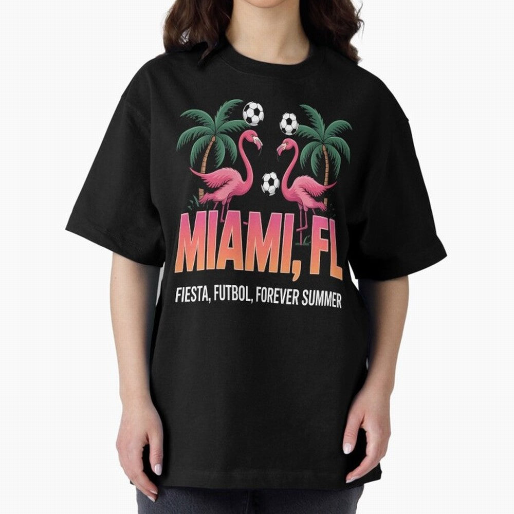 2026 soccer city - Miami FL - canada soccer - mexico soccer - north america soccer - 2026 soccer - world football 2026 - funny soccer shirt - patriotic soccer - sarcastic soccer Oversized T-Shirt Celebrate Every Goal in Match Day Hype around FIFA