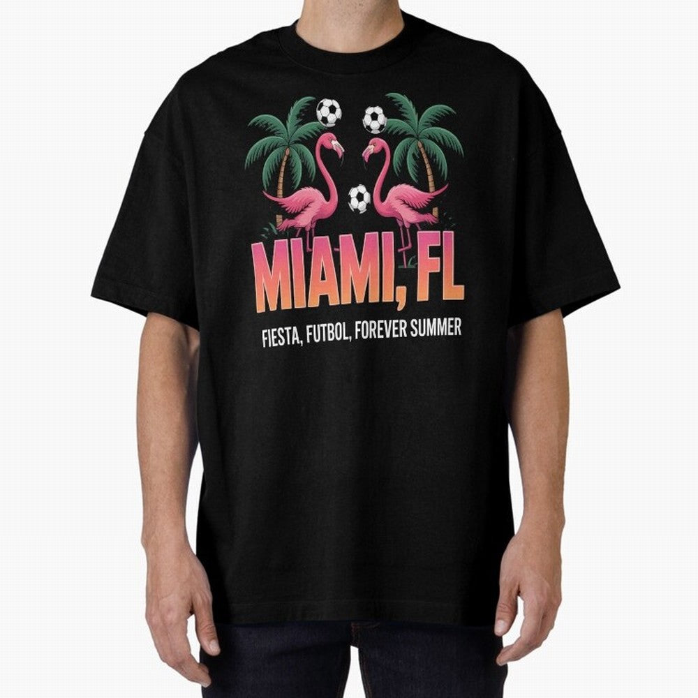 2026 soccer city - Miami FL - canada soccer - mexico soccer - north america soccer - 2026 soccer - world football 2026 - funny soccer shirt - patriotic soccer - sarcastic soccer Oversized T-Shirt Celebrate Every Goal in Match Day Hype around FIFA